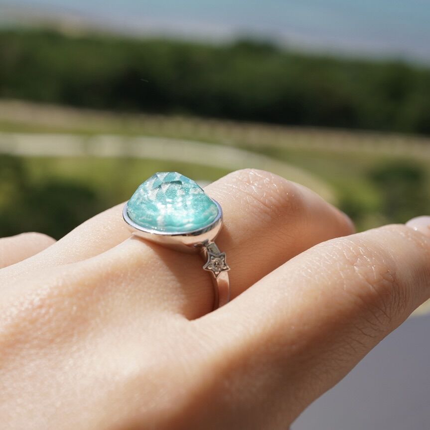 HAPPY】SILVER925 アマゾナイトRing(シルバーカラー) | Koselig HAPPY】SILVER925 アマゾナイトRing(シルバーカラー) | Koselig