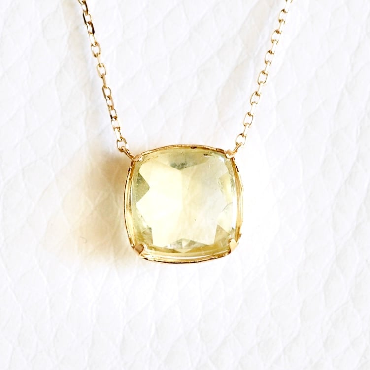 アクセサリー honey K18 イエローゴールド ハニークォーツ ペンダント ネックレス