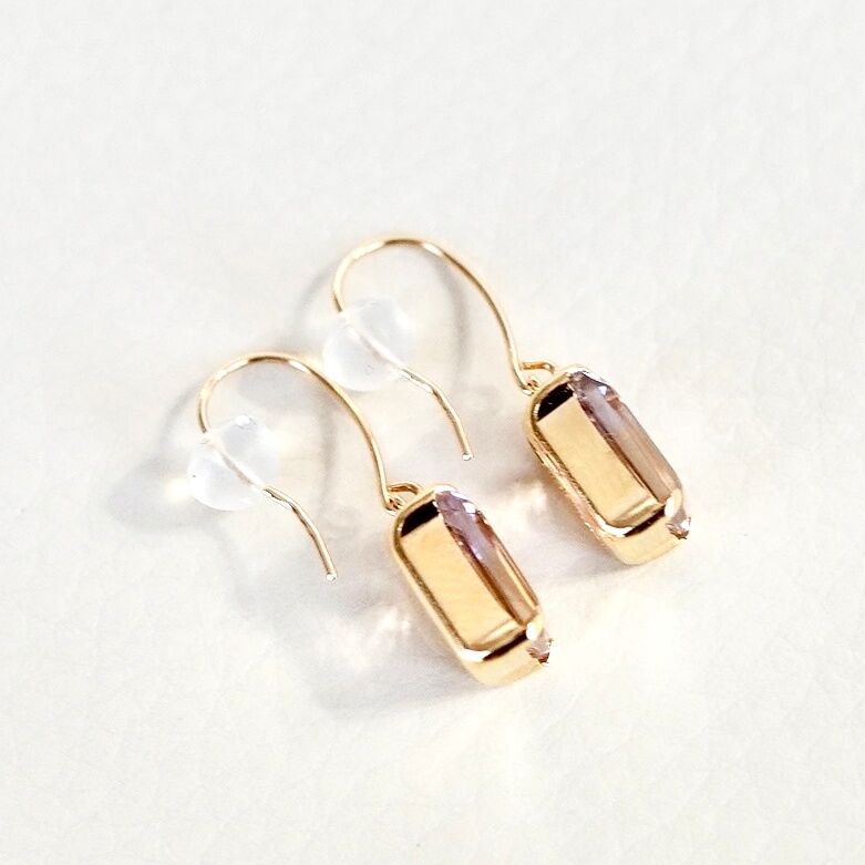 K18アメトリン/8×6mm/オクタゴンカット/ピアス アメトリン K18ピアス(オクタゴンカット/フック)《WEPN4058