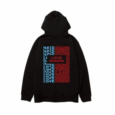 LOVE | HATE HOODIE (BLACK×RED BLUE) | SSTP OFFI...