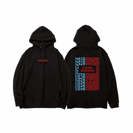 LOVE | HATE HOODIE (BLACK×RED BLUE) | SSTP OFFI...