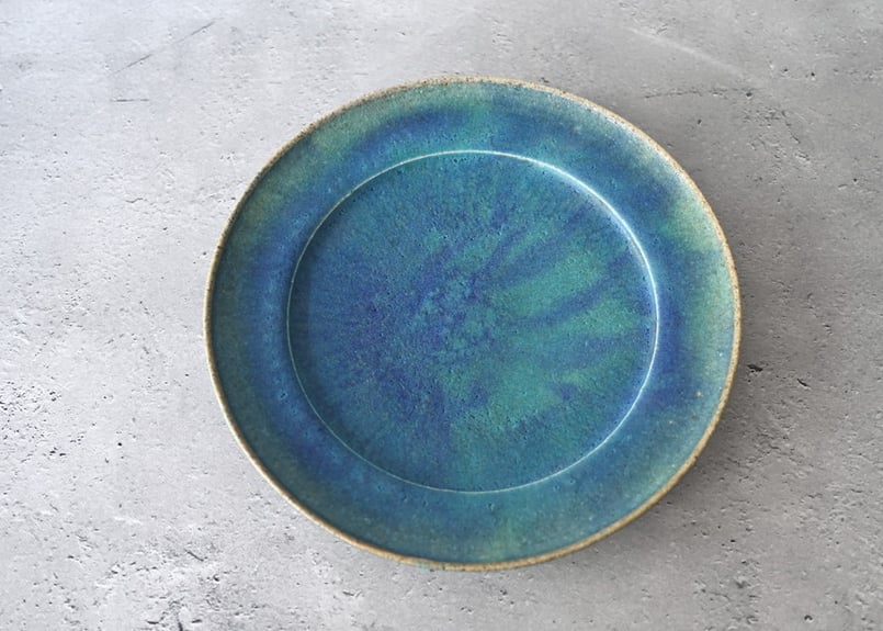 藤原純 リムプレート 青 | Sno 暮らしのもの