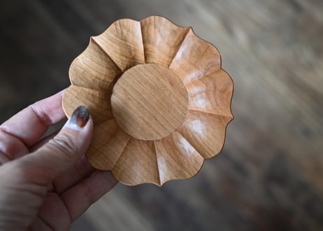 フナハシトモハル 花茶托　Φ110　山桜