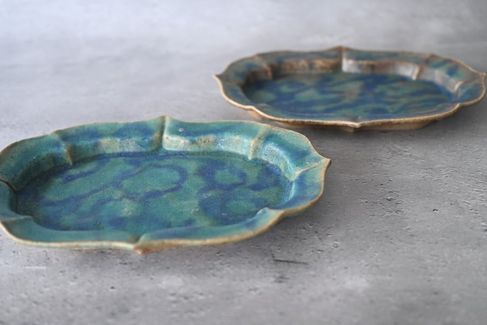 B 藤原純 器 食器 平皿 皿 純ブラック 4トンガリ 4トンガリオーバル【藤原純】 | Elena Tokyo（絵れ菜Tokyo）