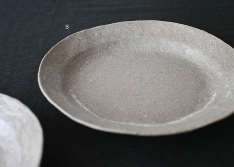 藤本羊子　石調プレート　23cm