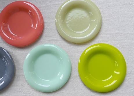 天気雨　ぺこ皿 単色