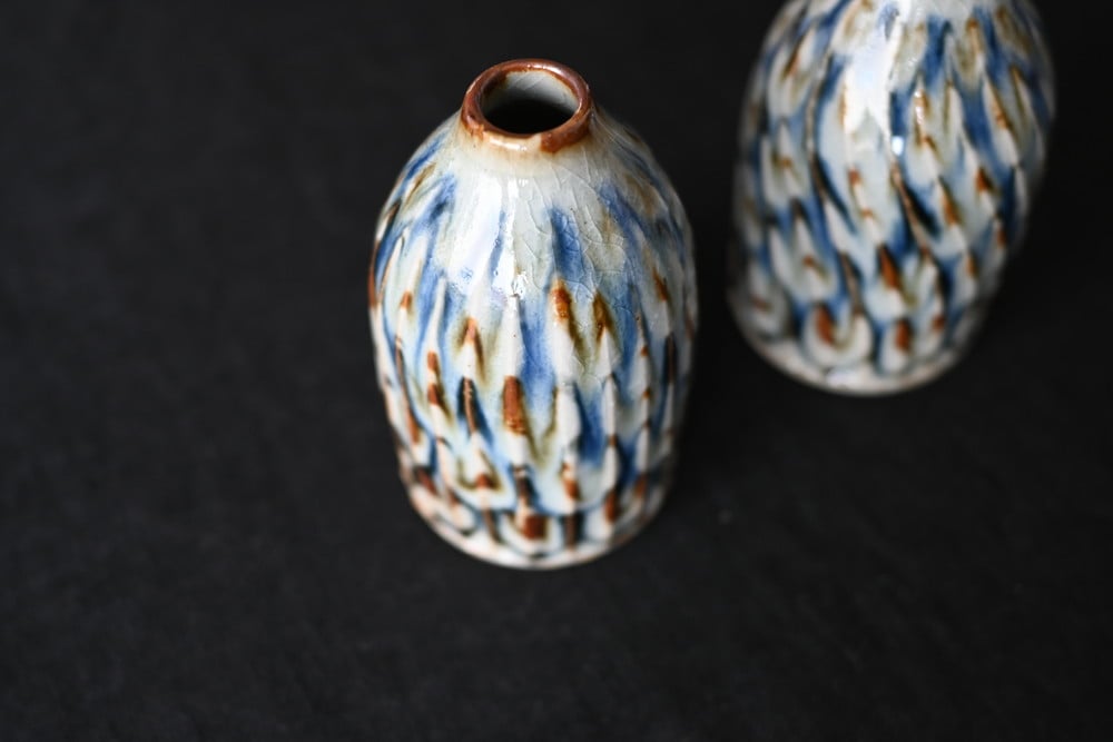 錆陶花器 陶房遊 花器 錆青 | Sno 暮らしのもの