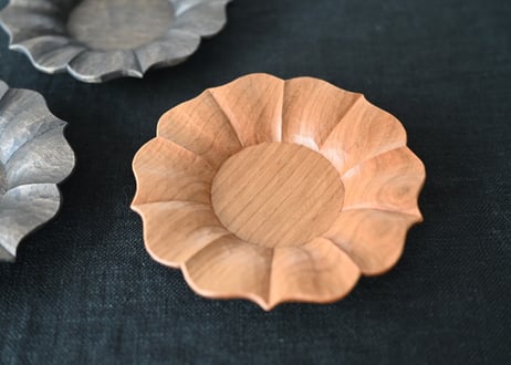フナハシトモハル 花茶托　Φ110　山桜