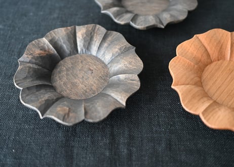 フナハシトモハル 花茶托　Φ110　山桜