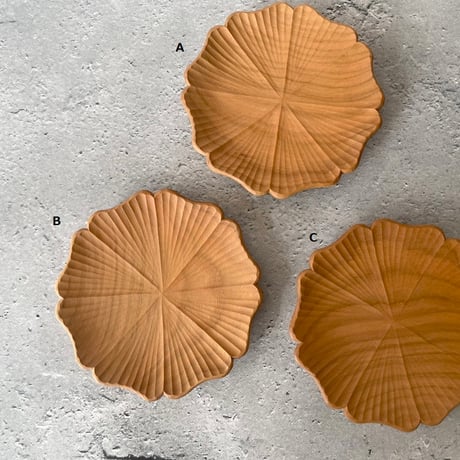 フナハシトモハルさん 杢が美しい栗のお盆 30m トレー プレート 丸盆(中)/