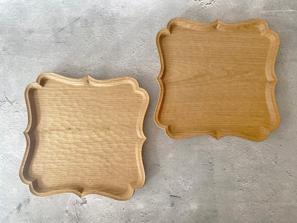 フナハシトモハルさん　輪花のお盆　30cm トレー　プレート フナハシトモハルさん 輪花のお盆 30cm トレー プレート フナハシ