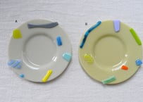 天気雨　φ14.5cm コラージュ皿