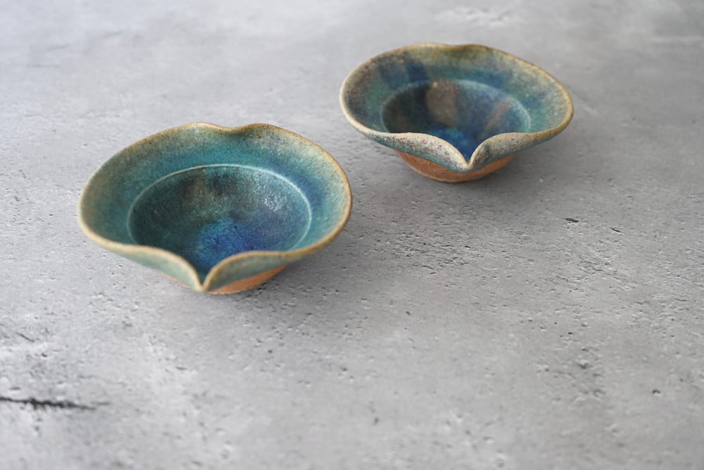 藤原純　(印:テープあり) 新品未使用　しのぎ　ドラ鉢　個展 筒小屋藤原純 志鈴香 夫婦展 フウフのカタチ4「ふじわら・フジワラ」