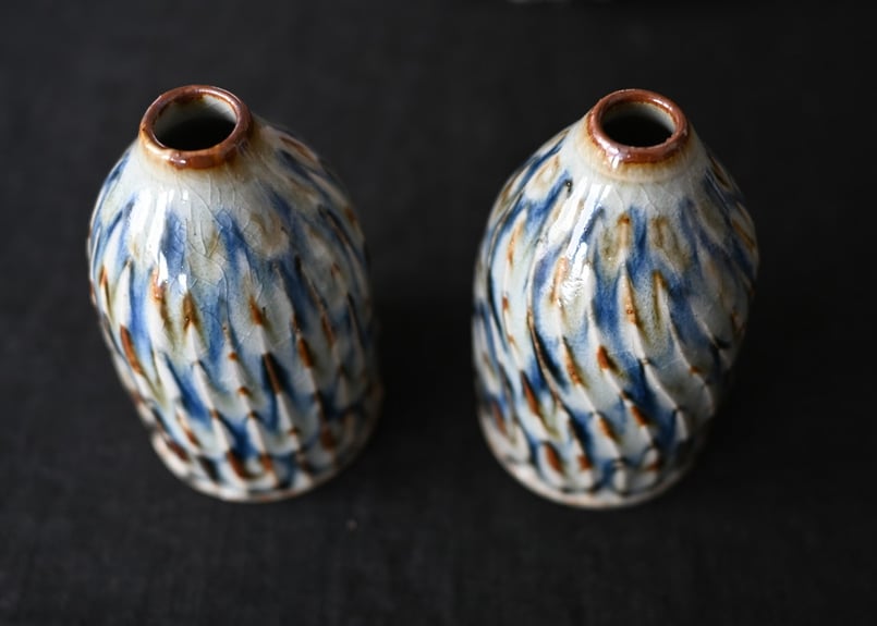 陶房遊 花器 錆青 | Sno 暮らしのもの