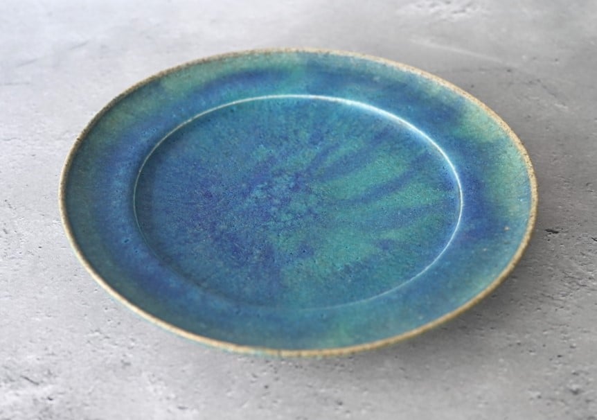 藤原純皿 藤原純 リムプレート 青 | Sno 暮らしのもの