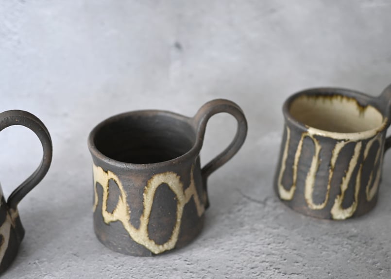 藤原純　マグカップ　小皿　プレート　3点セット 藤原純 マグカップ 小皿 プレート 3点セット