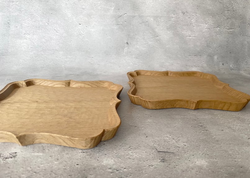 フナハシトモハルさん 杢が美しい栗のお盆 30m トレー プレート 簡単