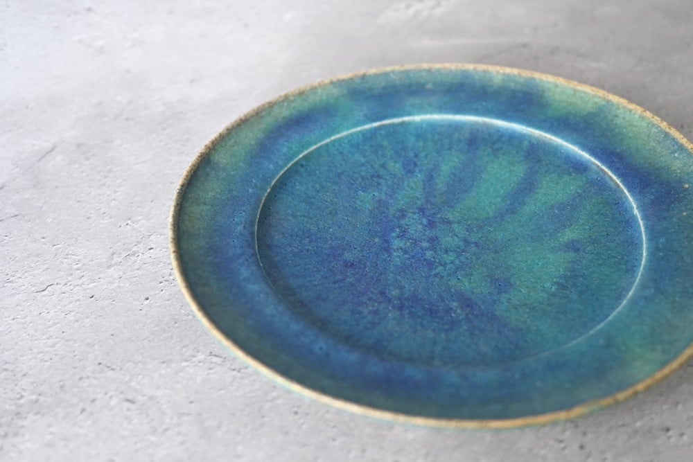 藤原純 リムプレート 青 | Sno 暮らしのもの