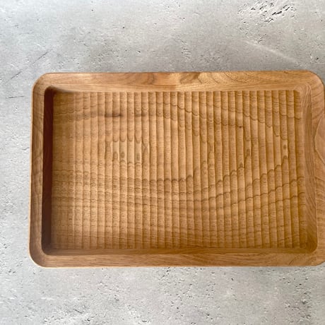 フナハシトモハルさん 杢が美しい栗のお盆 30m トレー プレート