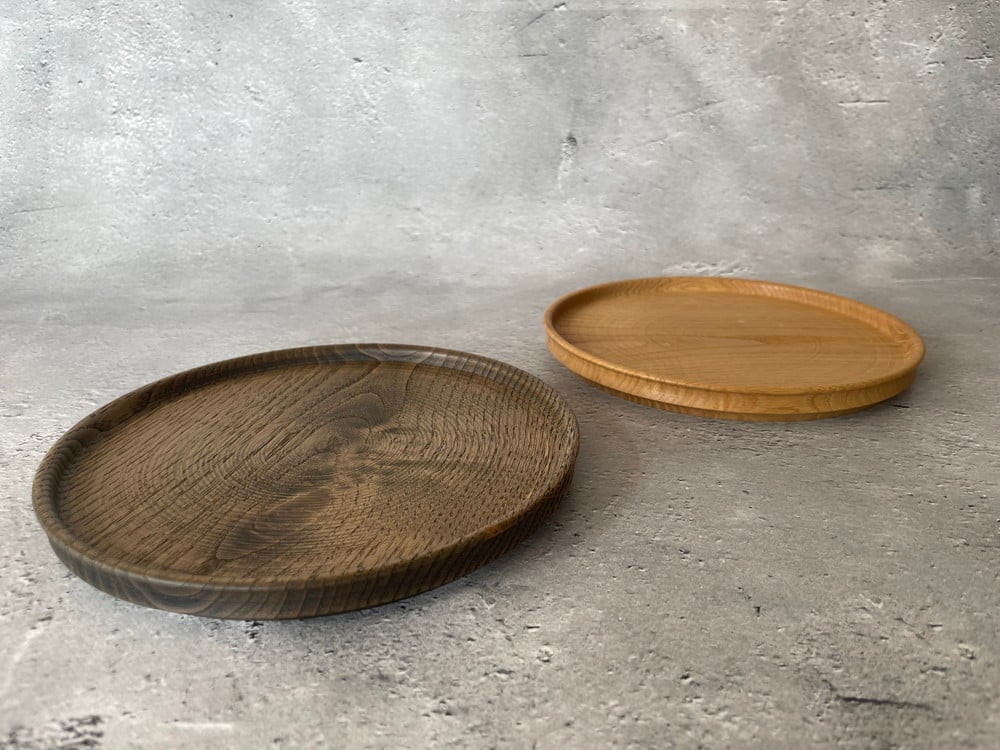 フナハシトモハルさん 杢が美しい栗のお盆 30m トレー プレート