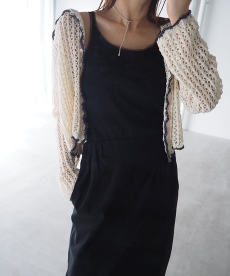 【即納】tulle rib cup tank / beige