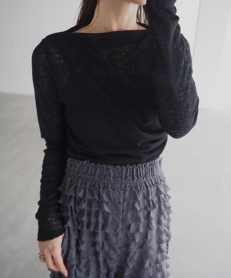 【即納】nuance drape tops / black