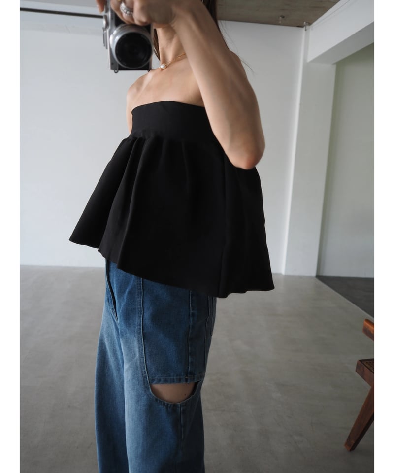 black knit bustier | herin