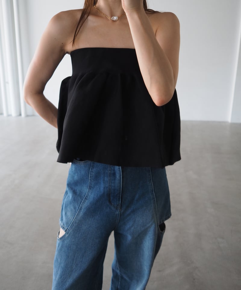 black knit bustier | herin