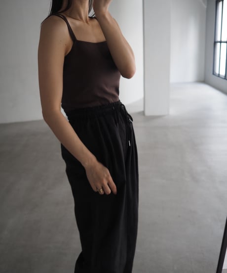【即納】W strap camisole brown