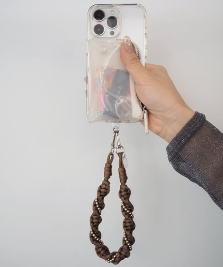 【即納】smartphone strap / ball design / brown