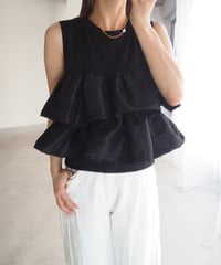 frill docking tops / black
