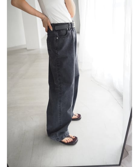 【接触冷感】straight denim / gray