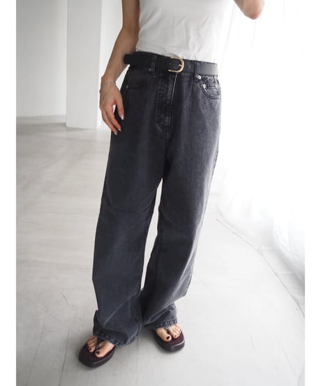【接触冷感】straight denim / gray