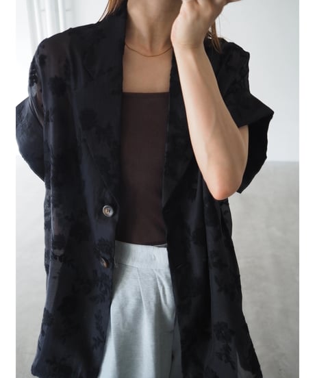 【即納】flower sheer jacket