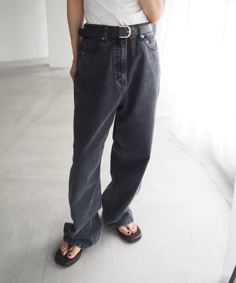 【接触冷感】straight denim / gray