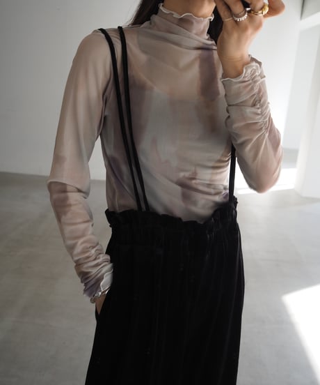【即納】art bottle neck pullover