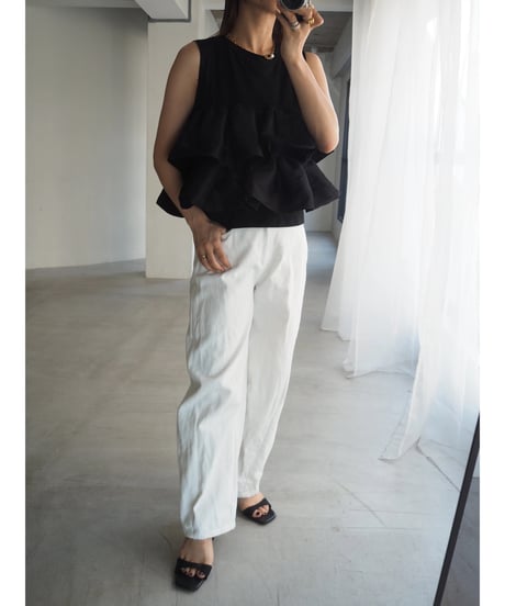frill docking tops / black