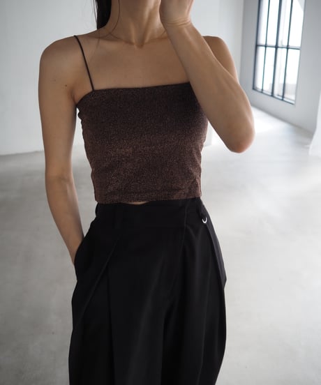 【即納】lame short camisole