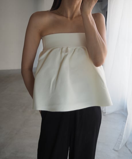white knit bustier