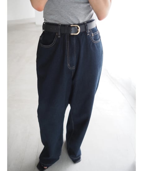 【即納】接触冷感 straight denim / one wash