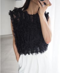 2way tulle tops / black