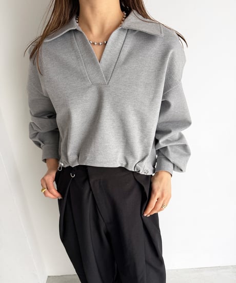 【即納】back design polo pullover
