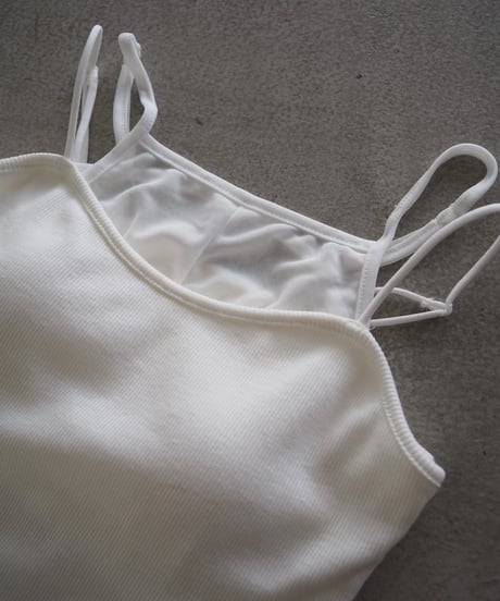 【即納】sheer layered cup camisole / off