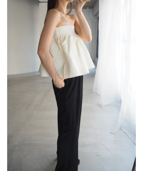 white knit bustier