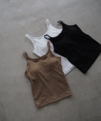 【即納】tulle rib cup tank / beige