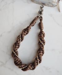 【即納】smartphone strap / ball design / brown