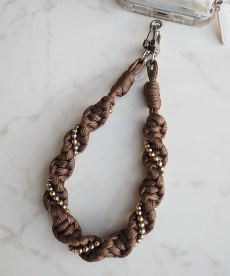 【即納】smartphone strap / ball design / brown