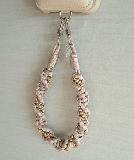 【即納】smartphone strap / ball design / beige