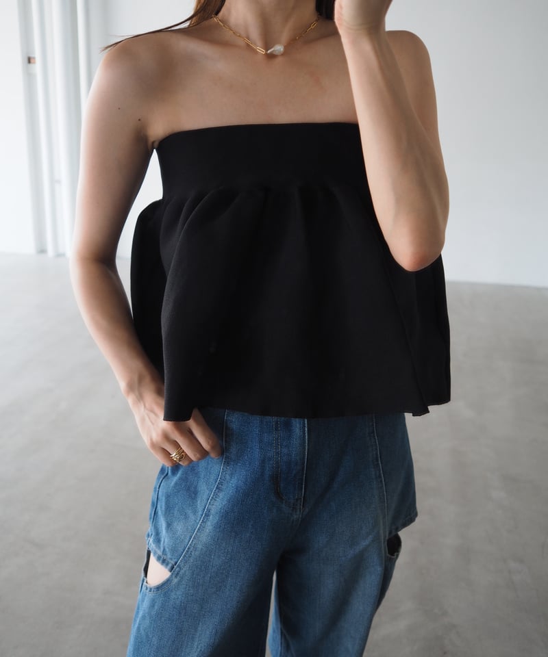 black knit bustier | herin