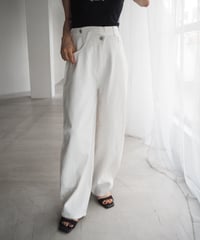 cross waist curve denim